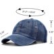 thumbnail image 3 of Gorra de béisbol lavada de algodón vaquero envejecido para papá sombrero ajustable polo camionero estilo unisex, 3 of 7