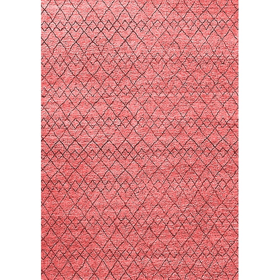 Ahgly Company Indoor Rectangle Solid Red Modern Area Rugs, 5' x 7'