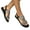 Black, variant on Women's Rhinestones Dressy Sandals Bling Crystal Boho Summer Open Toe Wedge Low Heel Dress Sandals for Women