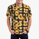 thumbnail image 1 of Balery Vintage Black White Plaid Sunflowe Camisa Polo de Hombre con Estampado, de Manga Corta y Tejido Medio, Camisa Tipo Golf Polo-Large, 1 of 6