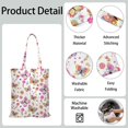 thumbnail image 5 of Watercolor Butterfly Floral Canvas Tote Bag – Romantic Nature-Inspired Reusable Cotton Shopping Bag with Artistic Fantasy Garden & Starry Sky Design for Women, Teens, Aesthetic Gift Lovers, 5 of 7