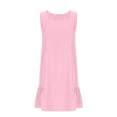 thumbnail image 7 of Generic Girl's Summer Dresses Pleated Fashion Solid Color Soft Sleeveless Dress Casual Crew Neck Dresses for 5-15 Years, 7 of 7