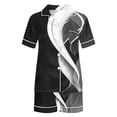 thumbnail image 4 of Pajamas Set for Women Clearance,Plus Size Women's Pajamas Sets,Women Casual Printed Turndown Collar Short Sleeve Blouse Fashion Short Pants Pajamas Suit,Summer Loungewear Set,Womens Fashion Gifts, 4 of 4