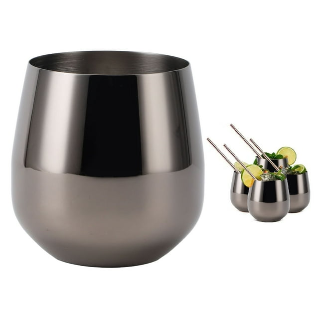 Copa De Vino Irrompible De Acero Inoxidable, Forma De Huevo Sin Tallo, 550 Ml, Portátil Para Degustación De Cócteles En Bar Y Eventos Al Aire Libre