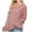 Pink, variant on Women's Casual Fashion Long Sleeve Color Sweater Loose Pullover V-Neck Sweater Sweaters for Women Oversized Sweater Knitted Sweater Pullover Sweaters for Women Fall Sweater