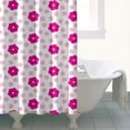 thumbnail image 4 of Pink Daisy Flower Polka Dots Pattern Shower Curtain 84"x72" ,Bathroom Decorative Shower Curtains Set with 12 Hooks,Modern Waterproof Washable Shower Curtain, 4 of 6