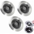 thumbnail image 1 of 3-in-1 Sink Strainer and Stopper Combo for 3.5" Drain, Stainless Steel Basket Filter with Durable Construction, 1 of 5