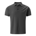 thumbnail image 5 of Betivan Men's Ice Silk Sweat-Wicking Polo Shirt, Seamless Cool Short Sleeve Turndown Collar Button Casual Top, Lightweight Breathable Stylish Top for Daily, Sports, Outdoor, Fitness, 5 of 6