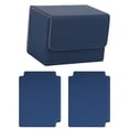 thumbnail image 3 of Caja de baraja de cartas, caja de almacenamiento de tarjetas, protectores de tarjetas, soporte para tarjetas de juego, TCG Premium PU azul oscuro, 3 of 8
