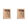 thumbnail image 1 of (2-Pack) Rinsvye Diy Baking Moulds Wooden Stainless Steel Cooking Rings Cookie Moulds Embossing Christmas Pancake Shapes Craft Decorative Baking Tools for Christmas Thanksgiving Christmas Kitchen, 1 of 7