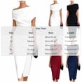 thumbnail image 3 of NTACZA Women'S Dresses Wedding Guest Dresses Midi Dressy Formal Asymmetrical Neckline Ruched Waist Off the Shoulder Red XL, 3 of 5