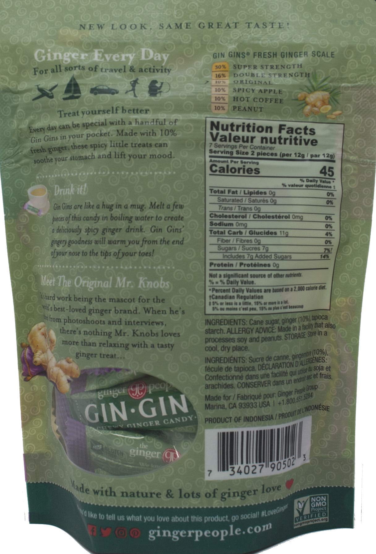 Gin Gins Ginger Chews Candy Variety Pack – Double Strength, Original, Super Strength, Spicy Apple & Crystallized Ginger + MerlinsMart Zine