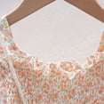 thumbnail image 4 of BULLPIANO Girls' Summer Floral Dress Short Sleeve Square Neck Smocked Casual Summer Dresses, 4 of 4