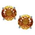 thumbnail image 2 of Star K� Classic Round  6mm Simulated Imperial Yellow Topaz  Four Prong  Stud Earrings, 2 of 9