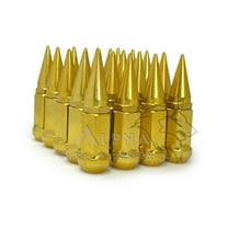 20 Gold 14x1.5 Spike Lug Nuts For 2019-Newer Jeep Gladiator Sport S Willys JL