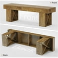 thumbnail image 4 of Tribesigns Farmhouse Wooden Dining Bench, 55" Long Entryway Bench, Indoor End of Bed Stool for Bedroom, Dining Room, 4 of 6