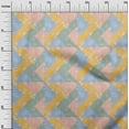 thumbnail image 2 of oneOone Organic Cotton Poplin Twill Fabric Line|Chevron & Triangle Geometric Print Fabric By The Yard 42 Inches Wide, 2 of 4