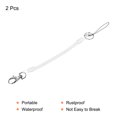thumbnail image 3 of Uxcell Retractable Coil Spring Keychain Clasp with Key Ring 205mm, 2 Pack Plastic Spiral Stretchy Cord, Clear, 3 of 5
