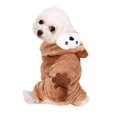 thumbnail image 2 of Brown Bear Dog Costume, Soft Flannel Hooded Pet Jumpsuit, Cute Animal Cosplay Warm Pajama Clothes for Small Dogs Cats, L, 2 of 6