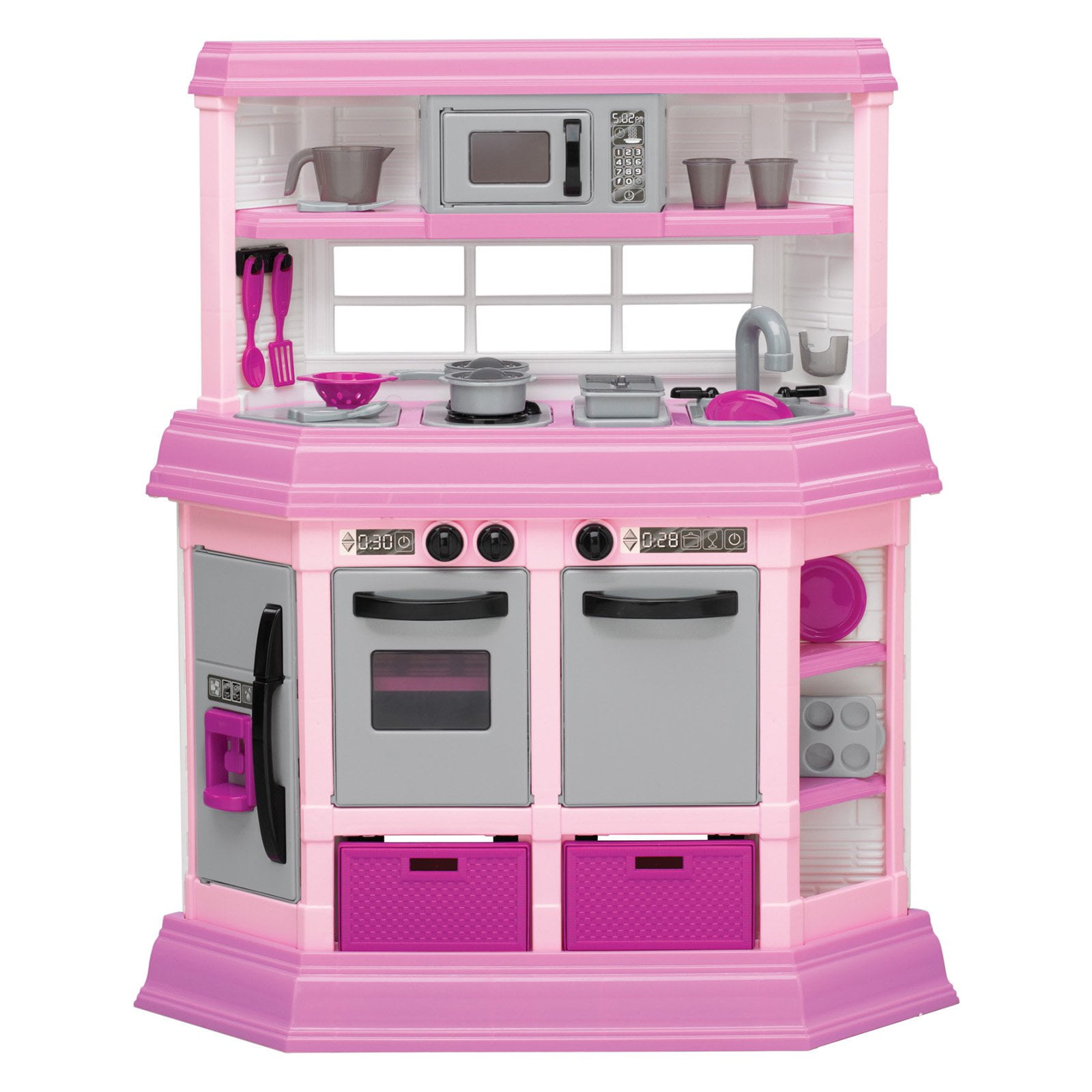 American Plastic Toys Deluxe Custom Kitchen With 22 Accessories