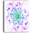 thumbnail image 2 of Simple Fleur Fractale Violette Bleue - Impression sur Toile Florale, 2 of 3