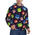 thumbnail image 2 of Naloa Owls And Hearts Men's Casual Hooded Collar Drawstring Hoodies Pullover Sweatshirts Casual Long Sleeve Shirts-4X-Large, 2 of 7