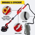 thumbnail image 2 of 850W Electric Drywall Sander with Variable Speed 800-1750 RPM,Foldable Design,Telescoping Handle,LED Light and Vacuum Bag for Wall Sanding, 2 of 6