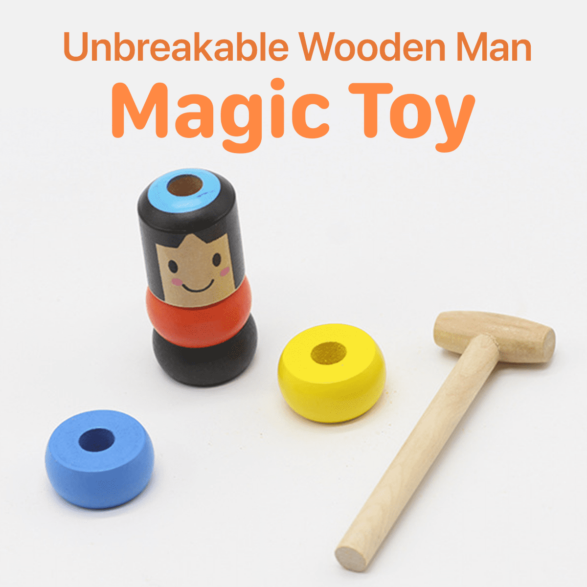 Adult and So On Reliable Lotuny Wooden Man Magic Toy,Fun and Unique Magic with Traditional Japanese Toys for Children