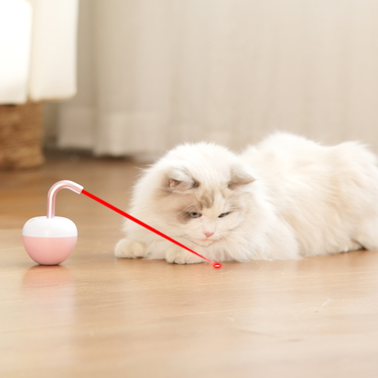Automatic Laser Cat Toy, USB Rechargeable Pet Toy, Blue - Smart Laser Lamp, Multi-functional, Boredom Relief, Self-Play Design, USB Charging - For Cats, Indoor Use, Solo Play, Pet Enrichment, Daily E