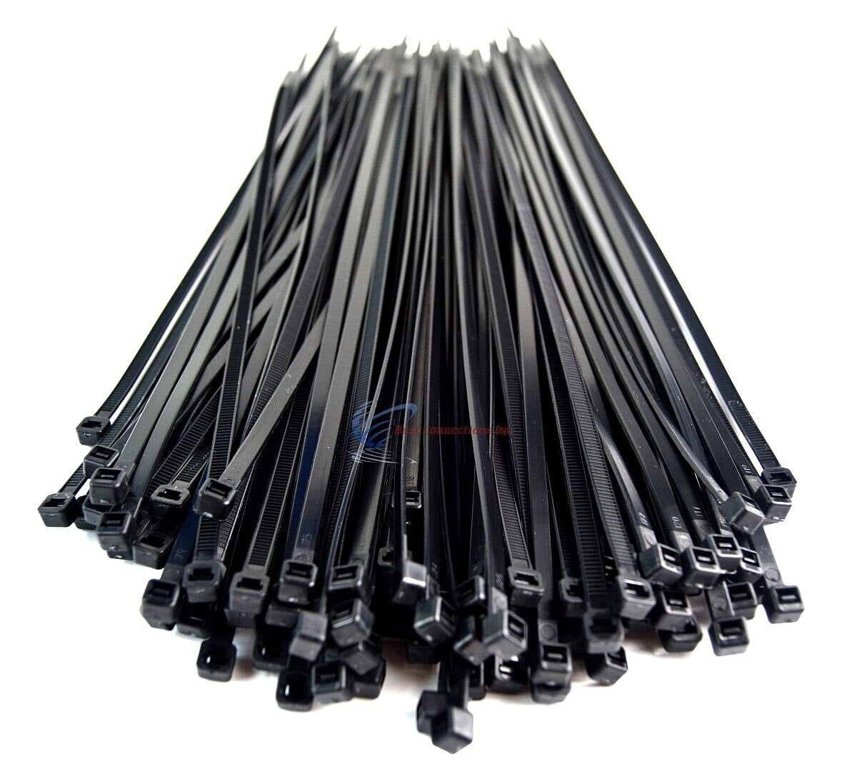 500 Pcs 11" Inch Black Nylon Cable Zip Ties 50 Lbs Tensile Strength