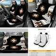 thumbnail image 3 of Yuyamidu Aztec Western Car Seat Cover Set of 16 Geometric Car Window Shade Steering Wheel Cover Handbrake Cover Gear Shift Knob Cover Seat Belt Covers Rear View Mirror Cover Coasters Key Chain, 3 of 7