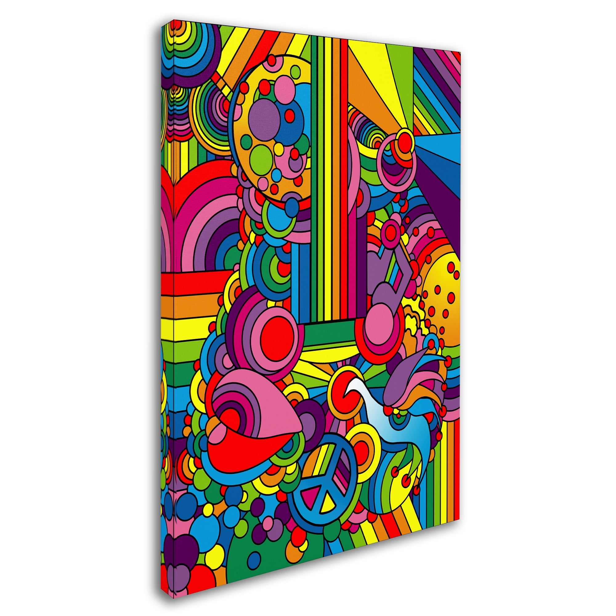 Free Shipping! Trademark Fine Art Howie Green Pop Art Guitar Motif