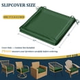 thumbnail image 2 of Kimunuk 6Pcs Outdoor Chair Cushions Slipcovers, 17" x 16" Green Replacement Waterproof Non-Slip Patio Seat Cushion Covers with Handle, Covers Only, 2 of 7