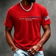 thumbnail image 2 of WEIWEN Patriotic Tshirts Shirts for Men 250th Anniversary USA Shirt 4th of July America 250 Years T Shirts for Man Summer Outfits Mens Independence Day Tee Red, XXXL, 2 of 4