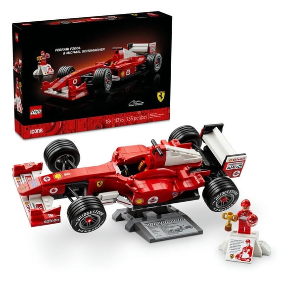 Set LEGO Icons Ferrari F2004 y Michael Schumacher 11375