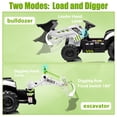 thumbnail image 4 of iYofe 24V JCB Ride on Excavator Toy, 3-in-1 Battery Powered Electric Tractor Car with Reversible Seat, Remote Control & Bluetooth, Backhoe for Kids 3-6, Green, 4 of 9