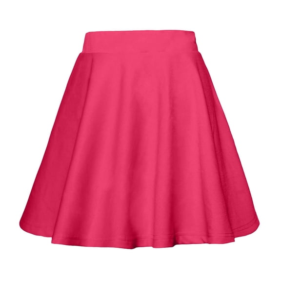 ZToonmas Women's High Waist A-Line Flared Mini Skirt Casual Solid Bubble Skater Skirt for Spring and Summer