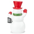 thumbnail image 3 of Elanze Designs Joy Snowman 17 inch Resin LED Christmas Door Greeter Figurine, 3 of 5