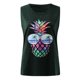 thumbnail image 1 of Playeras,Blusas y Tops,Ropa para Mujer Cropped Tank Top Camiseta sin mangas con cuello redondo y estampado de piña colorida para mujer (Green, S), 1 of 4