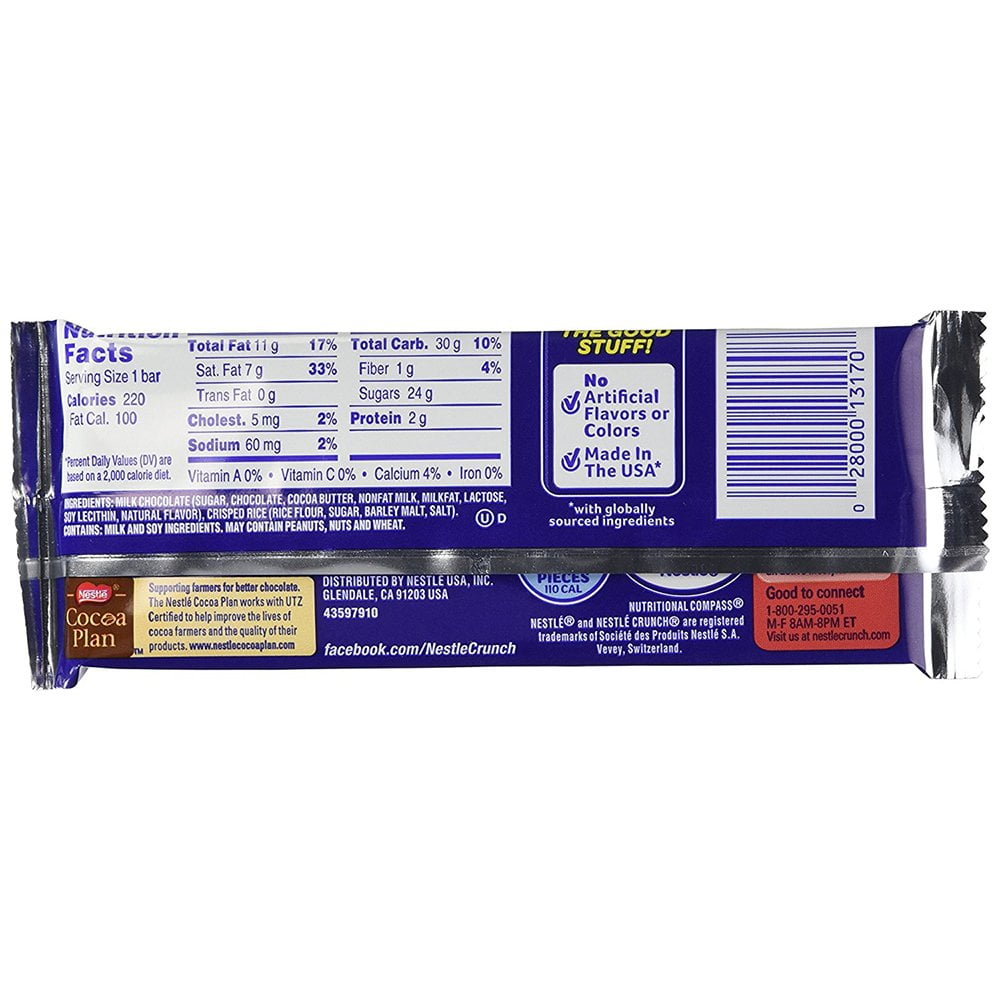 Nestle Crunch Chocolate Single, Candy Bars