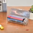 thumbnail image 7 of Plastic Pencil Box Large Capacity Pencil Boxes Clear Boxes with Snap-Tight Lid Stylish Office Supplies Storage Organizer Box Baseball with Water and Fire, 7 of 7