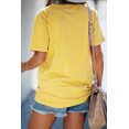 thumbnail image 1 of POGLIP Femme Jaune Collé dans le T-Shirt Graphique Vintage des Années 70, 1 of 6