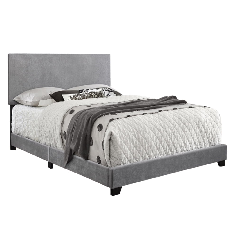 Master Furniture Queen Size Premiere Classics Cloth Grey Linen Tall Master Furniture Queen Size Premiere Classics Cloth Grey Linen Tall Headboard Platform Bed With Slats Com