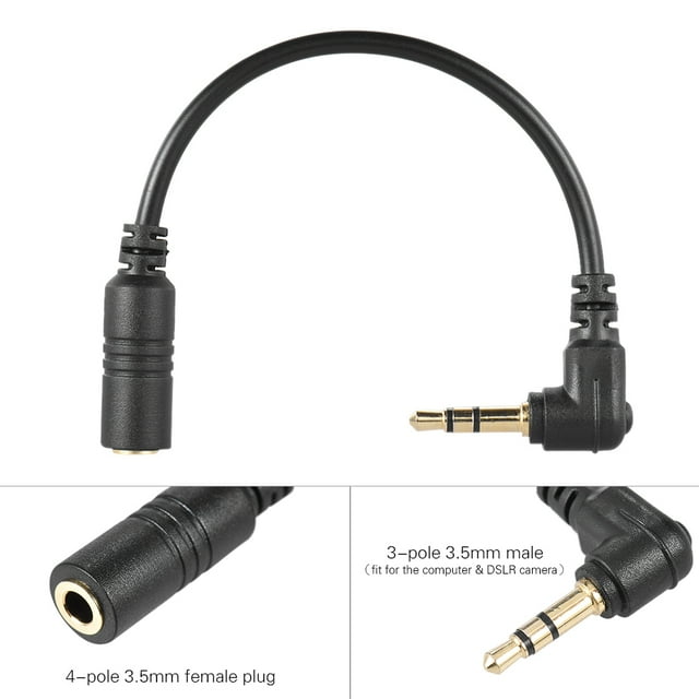 Usb Microphone Adapter Cable Smartphone Cellphone Microphone Mic to PC Computer DSLR Camera Adapter