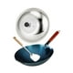 thumbnail image 5 of Sartén wok de hierro fundido, wok chino con tapa para cocina de inducción, multifuncional. Diámetro de la olla de 30 cm, 5 of 9