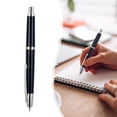 thumbnail image 2 of 1Pcs Retractable Fountain Pen, Press-Activated Metal Clip Pen with Ink Converter, Smooth Writing Fine Nib Pen for Journaling, Lightweight Resin Body, 5.5X0.4In (Dark Blue), 2 of 9