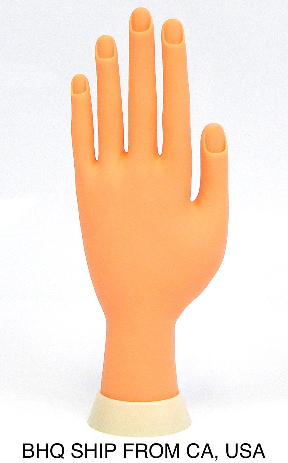 Practice Flexible Mannequin Hand Nail Display Soft Fingers Stand Model