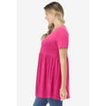 thumbnail image 3 of Woman Within Plus Size Short-Sleeve Empire Waist Tunic, 3 of 4