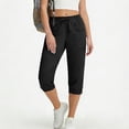 thumbnail image 7 of FAHXNVB Cargo Capri Pants for Women Summer Drawstring Elastic Waist Athletic Pants with Pockets Lightweight Casual Pants, 7 of 7
