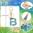 thumbnail image 4 of Llavero con letra A-Z  inicial resina borla para mujeres y niñas, 4 of 9